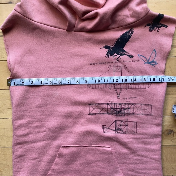 Dear Pony Pink Hoodie with Cut Off Sleeves Shirt - Picture 5 of 12